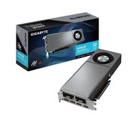 GIGABYTE Radeon AI PRO R9700 AI TOP 32G Tarjeta gráfica, sistema de refrigeración de ventilador GIGABYTE Turbo, GDDR6 de 32 GB, tarjeta de video GV-R9700AI TOP-32GD