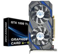 Tarjeta gráfica NVIDIA GTX 1050 Ti, 4GB 128-Bit GDDR5 PCI Express 3.0 x16, DP/HDMI/DVI-D Tri-puertos, salida 8K, G-Sync, GPU Boost, GPU de computadora, Tarjeta de video para juegos de escritorio
