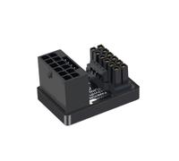 Tarjeta gráfica PCIE5.0 ATX3.0 Fuente de alimentación 12VHPWR 12+4 16P 600W Conector adaptador macho a hembra de 180 grados Negro