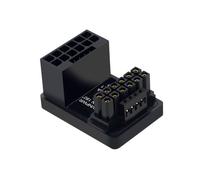 Tarjeta GráFica PCIE5.0 ATX3.0 Fuente de AlimentacióN 12VHPWR 16 a 16P 600W Macho a Hembra Conector Adaptador de 180 Grados Negro