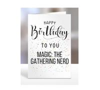 Tarjeta Happy Birthday To You Magic: The Gathering Nerd, regalos para hombres, mujeres, regalos para hombre, mujer o persona, tarjeta de felicitación, divertida, broma, tonto, mordaza, A5-127a_242