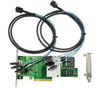 Tarjeta HBA SAS Compatible con 9211-8i y LSI 9300-8i Modo IT PCIe, 8 Puertos 12 Gbps PCIe 3.0 x8, Soporte para Expansor SAS, Controlador HBA con 2 Cables SFF-8643 a 4× SATA para ZFS TrueNAS