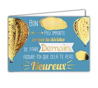 Tarjeta horizontal de buena iniciativa, no importa lo que decidas hacer mañana, aseguréis que te hace feliz.