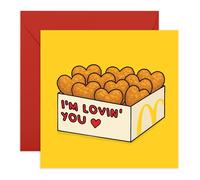 Tarjeta Im Lovin You, pepita de pollo, tarjeta de amor para amantes de la comida, pareja, bebé, novio, novia, prometido, esposa, marido, mujeres, hombres, fecha de comida rápida, aniversario del día