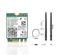 Tarjeta inalámbrica WiFi 6E AX210 NGW, ampliable a tribanda 6GHz/5GHz/2.4GHz M.2 NGFF inalámbrica Bluetooth 5.3, chip WiFi AX210, incluye cable Ipex, antenas de 8dBi y soportes compatibles con Windows