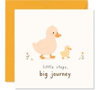 Tarjeta inspiradora para bebé, pequeños pasos, gran viaje