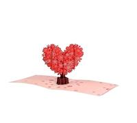 Tarjeta InvitacióN Pop Up 3D Tarjeta de felicitación emergente 3D con sobre patrón árbol for aniversario boda adecuado