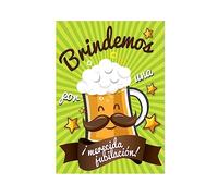 Tarjeta jubilacion cerveza