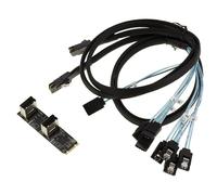 Tarjeta M.2. 8 Puertos SATA 3.0 6Gbps Para M2 Pcie 3.0 Memoria M O B+M + Cordón