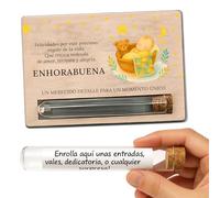Tarjeta Madera Recién Nacido con Tubo para Sorpresas - Regalo Bebé para Dinero, Vales, Tarjetas Regalo - Porta Billetes Nacimiento Original, Lista Bebé Amazon y Baby Shower - Niño y Niña
