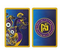 Tarjeta mágica de pavo real azul para decoración de Feng Shui 2025