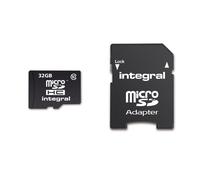 Tarjeta Memoria Integral MicroSDHC 32GB Con adaptador clase 10