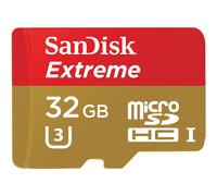 SanDisk Extreme 32GB 100MB/s 60MB/s c/ada - Tarjeta microSD