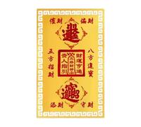 Tarjeta metálica de felicidad y prosperidad | Coleccionable Decorativo De Aleación De Cobre Dorado | Tarjeta de Protección China Contra Tai Sui - Para Y Libre