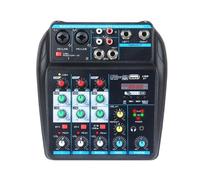 Tarjeta mezcladora de audio XRL/interfaz de 1/4", entrada USB/MP3 para ordenador, pequeños sonidos con efecto retardo FX para streaming,Mezclador de audio DJ, mezclador DJ de 4 canales con Bluetooth