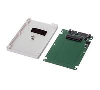 Tarjeta Micro Sata SSD Cablecc de 4,5 cm y 16 pines a carcasa de disco duro Sata de color blanco de 7 mm de altura y 22 pines (7 + 15)