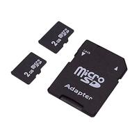 Tarjeta Micro SD de 2 GB con adaptador de tarjeta SD (2 unidades) MicroSD de 2 GB para cámaras antiguas, PDA, dispositivos médicos y tarjeta GPS TF (paquete de 2)
