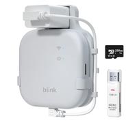 Tarjeta micro SD de 256 GB y soporte de pared para módulo de sincronización Blink XR con cable corto, tarjeta SD para almacenamiento de video local con lector, ahorra espacio, soporte de montaje para