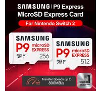 Samsung P9 Express microSD 512GB, Velocidad de Lectura hasta 800 MB/s, U3, V30, A1, para Nintendo Switch 2, Smartphones, Tablets, GoPRO, Dron dji, Steam Deck, (MB MK512T)