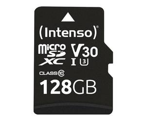 Tarjeta Micro SD Intenso 128GB Profesional UHS-I CL10 + Adaptador SD
