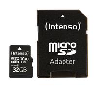 Tarjeta Micro SD Intenso 32GB Profesional V30 con Adaptador SD - Ideal para Vídeo 4K