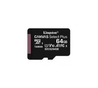 Kingston Technology Paquete de una tarjeta micSDXC Canvas Select Plus 100R A1 C10 de 64 GB sin ADP