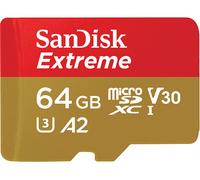 Tarjeta Micro SDXC - SanDisk Extreme®, 64GB, Hasta 170 MB/s, U3, V30, A2, C10