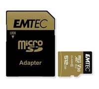 Tarjeta MicroSD Emtec ECMSDM512GXC10SP 512GB UHS-I U3 V30 A2 con adaptador