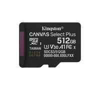 Tarjeta microSD Kingston Canvas Select Plus 512GB UHS-I 150MB/s A1 V30 U3 Negra