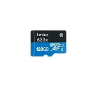 Tarjeta MicroSD Lexar 633x 128GB UHS-I Clase 10 V30 con Adaptador SD