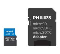Philips Micro SDXC Card 64GB Class 10, Adaptador UHS-I U3, 4K