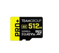 TEAMGROUP Tarjeta A2 Pro Plus 512GB Micro SDXC UHS-I U3 A2 V30, Lectura/Escritura de hasta 160/110 MB/s para Nintendo Switch, Steam Deck, tabletas, Smartphones con Adaptador TPPMSDX512GIA2V3003
