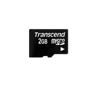 Tarjeta MicroSD Transcend TS2GUSD 2 GB Negra con Adaptador SD