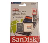 Tarjeta MicroSDHC SanDisk Ultra UHS-1 16 Go Class 10 con adaptador x 2