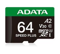 Tarjeta microSDXC ADATA Speed Plus 64 GB Clase 10 U3 V30 A2