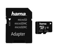 Tarjeta microSDXC Hama 256GB UHS-I Class 10 con adaptador SD negro