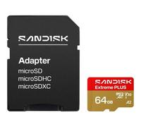 Tarjeta microSDXC SanDisk Extreme Plus 64GB UHS-I V30 A2 con adaptador