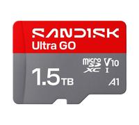 Tarjeta microSDXC SanDisk Ultra GO 1,5 TB UHS-I 190 MB/s V10 Gris Rojo