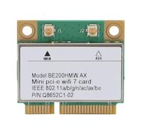 Tarjeta Mini PCI E WiFi 7, 8774Mbps 2 Bandas 2.4G 5G Tarjeta de Red Inalámbrica Gigabit Mini Adaptador WiFi de Interfaz PCIE con Bluetooth 5.4 BE200HMW para PC (Sin Antena)