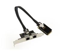 Tarjeta Mini PCI EXPRESS MiniPCIE 2 Puertos RJ45 LAN GIGABIT ETHERNET INTEL I350