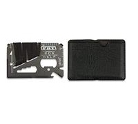 Tarjeta Multiusos 11 usos con Cuerda BARBARIC 8,6x5,5 cm para Senderismo, Caza, Camping, Supervivencia y Bushcraft Albainox 33916 + Portabotellas de regalo