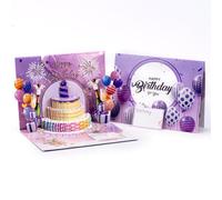 Tarjeta musical de cumpleaños para niños Vela de tarta soplable para fiesta | Tarjetas que cantan Cumpleaños para mujeres mamá hermana novia hija familia compañeros amigos adolescentes