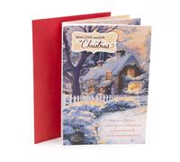 Tarjeta navide a Hallmark de Thomas Kinkade (Caba a nevada) (0599XXH5221)