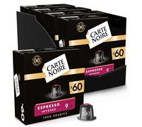 Tarjeta negra Café Espresso Intense nº 9 Cápsulas Aluminio Compatibles Nespresso, 4 paquetes de 60 cápsulas (240 cápsulas)
