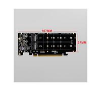 Tarjeta NVME de doble cara de 4 discos PCIeX16 a M.2 M-Key NVMEx4SSD 2U, adaptador de expansión de matriz de servidor dividido