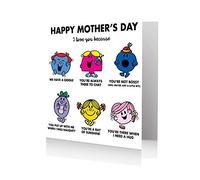 Tarjeta oficial para el día de la madre Mr Men. & Little Miss