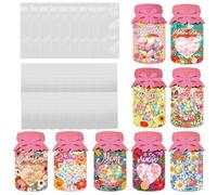 Tarjeta organizadora para caramelos del día de la madre, postal organizadora con bolsas de golosinas, diseño de corazón hueco, en forma de tarro para el día de la madre, para de agradecimiento