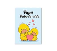 Tarjeta Papa Pato la vida, felicitacion divertida padre, Mensaje en Español