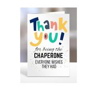 Tarjeta para chaperona, regalos de cumpleaños para hombres o mujeres, él, ella, regalos para Navidad, Thank You for Being The Chaperone everyone wish they had, Appreciation, A5-90_43