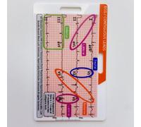 Tarjeta para de ECG, una Tarjeta de Preguntas para Pacientes, Diseñada para Interpretación Rápida, Ideal para Profesionales de para Referenciar Incidentes Cardíacos, Portátil y Conveniente